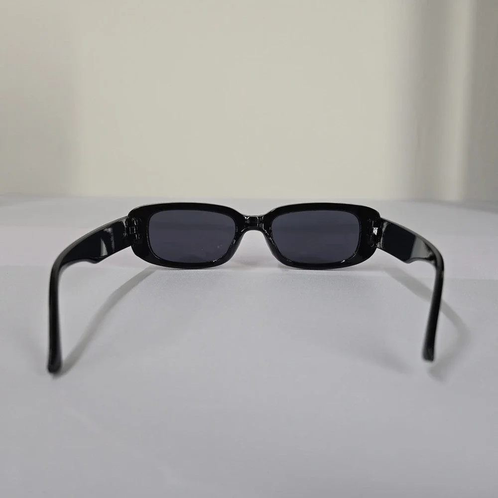 NEW Black Rectangular‎ Sunglasses Vintage Style Fashion Shades